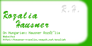 rozalia hausner business card